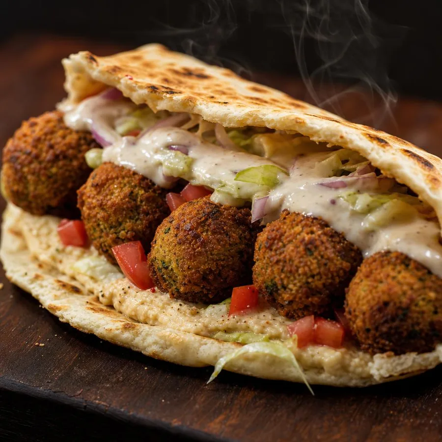 Falafel kebab, vegetarian